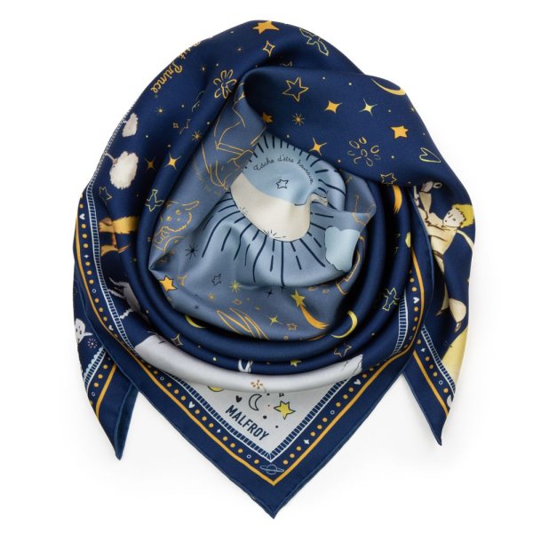 MALFROY シルクスカーフ 90×90cm ：星の王子さま 2種
