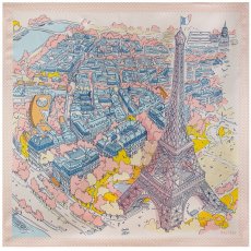 画像2: 「取寄せ」シルクスカーフ 67×67cm ：パリ・エッフェル塔 2色 (2)