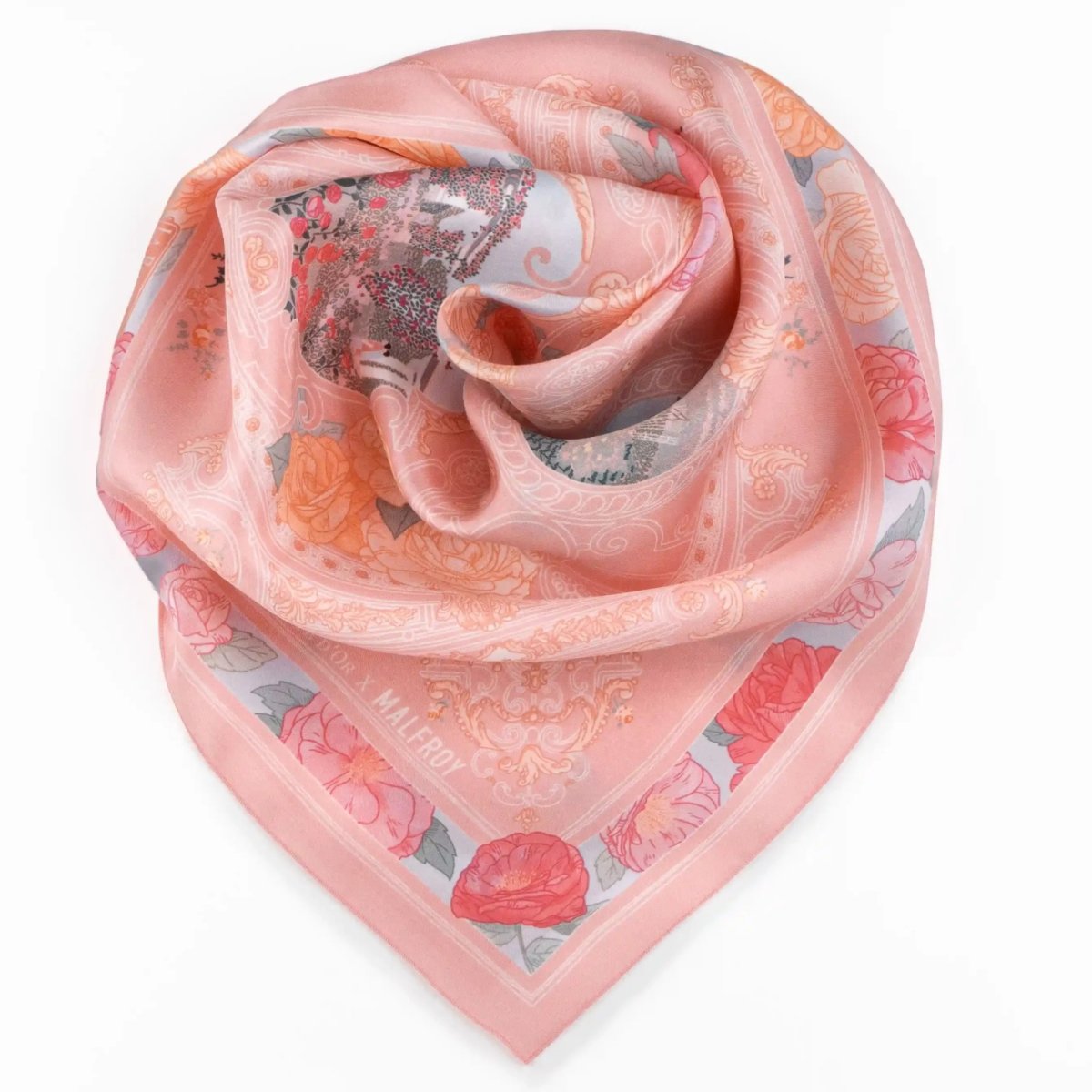 画像4: 「取寄せ」シルクスカーフ 67×67cm ：リヨン・テットドール公園のバラ園 3色 (4)