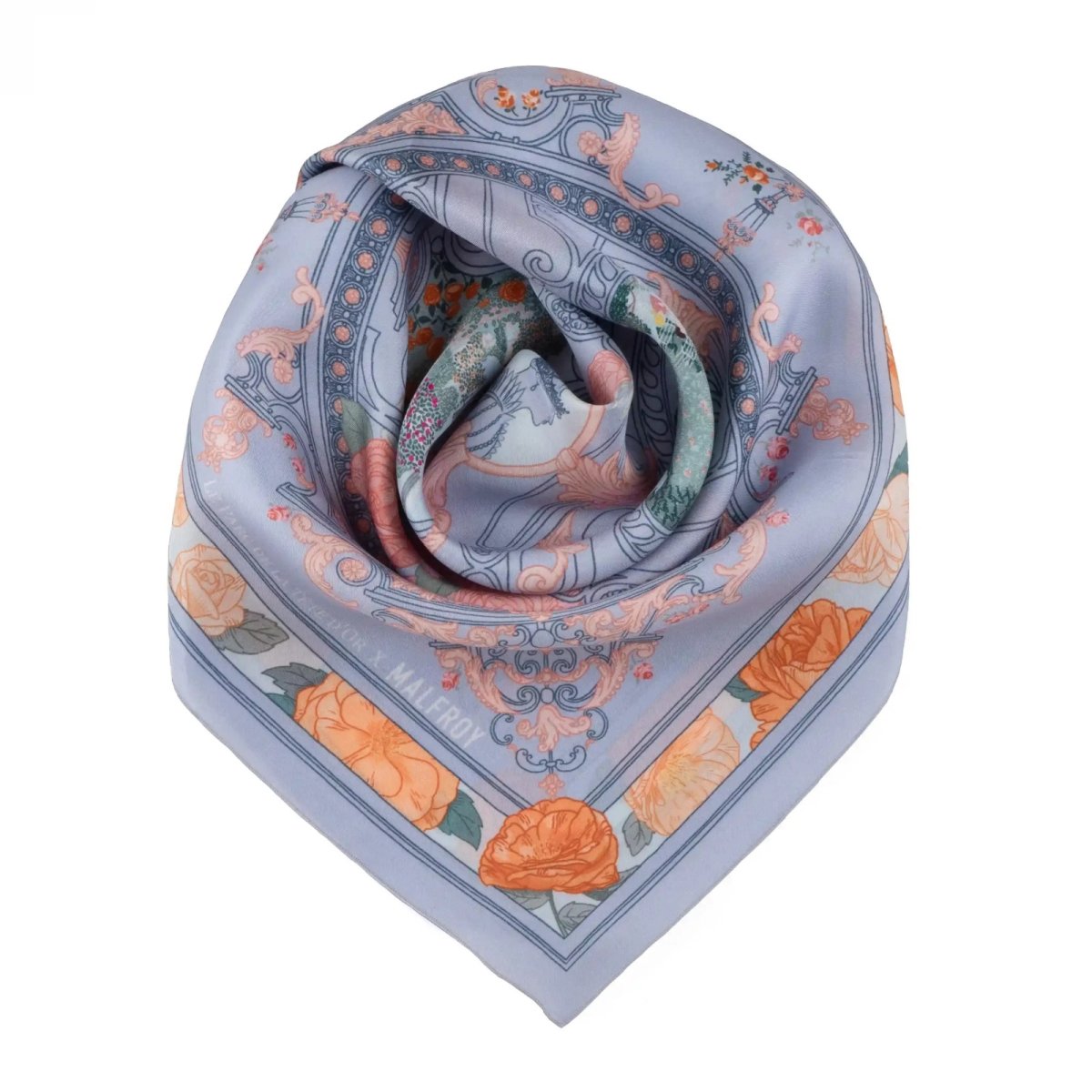 画像12: 「取寄せ」シルクスカーフ 67×67cm ：リヨン・テットドール公園のバラ園 3色 (12)