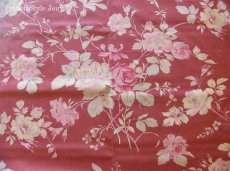 画像1: 「J即納」布：フルールマノン（赤ベースピンク）長さ50cm単位 (1)