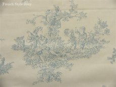 画像4: 「J即納」廃盤布：セヴィンニュ（白ベースブルー）長さ50cm単位 (4)