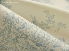 画像7: 「J即納」廃盤布：セヴィンニュ（白ベースブルー）長さ50cm単位 (7)