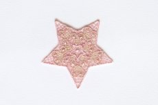 画像1: 「J即納」廃盤ワッペン：刺繍のエトワール（ピンク・ベージュ） (1)