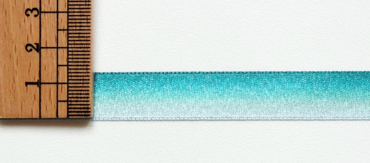 画像2: 「J即納」サテンリボン14mm：グラデーション（ブルーグリーン） (2)
