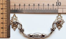 画像2: 「F在庫」取っ手：マルグリット11.5cm（アンティークシルバー） (2)