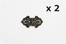 画像1: 「J即納」 ヒンジ(蝶番)アンティークゴールド2個セット (1)