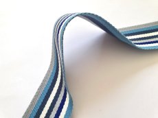 画像6: 「F在庫」ストライプテープ：4cmマノン（ブルー系、リバーシブル） (6)