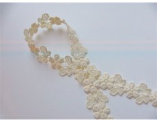 画像1: 「J即納」ブレード蝶・花 23mm（生成り） (1)