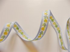 画像4: 「J即納」廃盤コットンリボン刺繍ローズ 20mm（水色・イエロー） (4)
