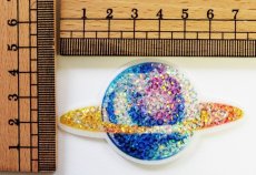 画像2: 「J即納」廃盤ワッペン：土星（スパンコール） (2)
