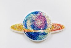 画像3: 「J即納」廃盤ワッペン：土星（スパンコール） (3)