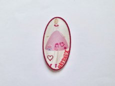 画像1: 「F在庫」ワッペン：I love（オーバル、ガトー） (1)