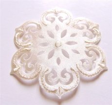 画像3: 「J即納」廃盤ワッペン：フルール・バロック（ホワイト） (3)