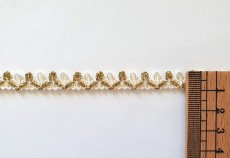 画像2: 「F在庫」ブレードブクレット1cm（白、ゴールド） (2)