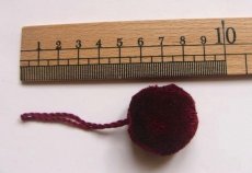画像2: 「F在庫」飾りポンポン3cm（ボルドー） (2)