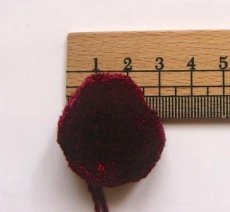 画像3: 「F在庫」飾りポンポン3cm（ボルドー） (3)
