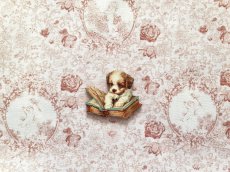 画像5: 「移動中」木製飾りボタン：犬と本(幅3.5cm) (5)