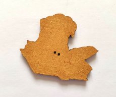 画像6: 「移動中」木製飾りボタン：犬と本(幅3.5cm) (6)