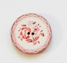 画像1: 「J即納」木製飾りボタン：オデット（ディゴワン、赤、直径2cm） (1)