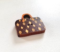 画像3: 「J即納」木製飾りボタン：ハンドバッグ（LOUIS、幅2.1cm） (3)
