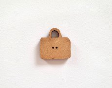 画像4: 「J即納」木製飾りボタン：ハンドバッグ（LOUIS、幅2.1cm） (4)