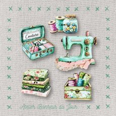 画像2: 「特別取寄せ」木製飾りボタン5点セット：アトリエ・ヴェルヴェーヌ (2)