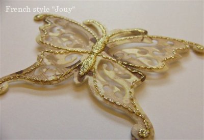 画像1: 「J即納」廃盤ワッペン：ドールB（ゴールド、蝶）