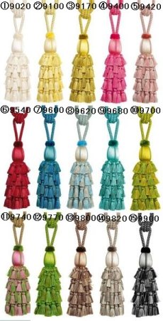 画像1: 「取寄せ」廃盤カーテンタッセル（大）メッシュ：リリー6色 (1)