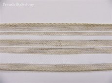 画像1: 「J即納」廃盤ストライプリボン38mm（ベージュ・白） (1)