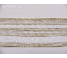 画像1: 「J即納」廃盤ストライプリボン38mm（ベージュ・白） (1)