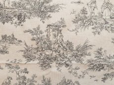 画像10: 「J即納」撥水加工はぎれ77×50：プチ・トリアノン（ベージュベース黒） (10)