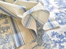 画像4: 「F在庫」はぎれ80×50：スージー（ベージュブルー、ストライプ） (4)