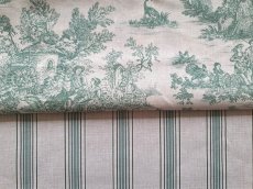 画像2: 「共同購入応募者専用」布：スージー（ベージュグリーン、ストライプ） (2)