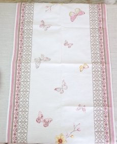 画像2: 「F在庫」テーブルランナー170x50cm：ジャルダンII（ジャカード、ピンク） (2)
