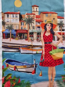 画像2: 「J即納」フキン：コート・ダジュール 50x70cm (2)