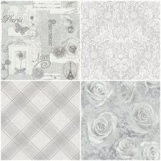 画像2: 【送料込み】「F在庫」壁紙：ドリームセット（グレイ系） 長さ198cm ×4種類セット (2)
