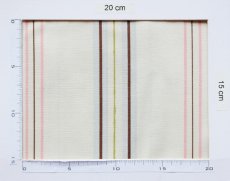 画像4: 「J即納/F在庫」はぎれ70×50：ストライプ・テイル（色番08 ホワイトベース水色・ブラウン・ピンク） (4)