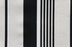 画像12: 「J即納」はぎれ70×50：ストライプ・ヴェルサーユ（麻混、色番05 麻色ベース黒・白） (12)