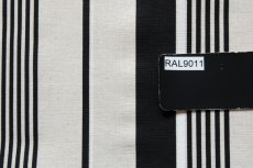 画像15: 「J即納」はぎれ70×50：ストライプ・ヴェルサーユ（麻混、色番05 麻色ベース黒・白） (15)