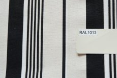 画像16: 「J即納」はぎれ70×50：ストライプ・ヴェルサーユ（麻混、色番05 麻色ベース黒・白） (16)