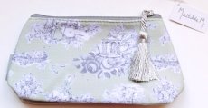 画像2: 「F在庫」Mathilde M. ポーチ(グリーンベース)11×21×6cm (2)