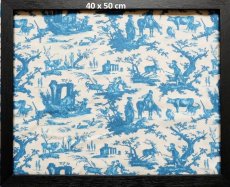 画像1: 「移動中」はぎれ75×49：SAJOU田園の喜び（ブルー） (1)