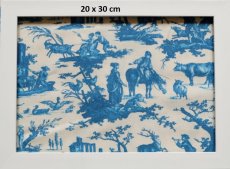 画像4: 「移動中」はぎれ75×49：SAJOU田園の喜び（ブルー） (4)