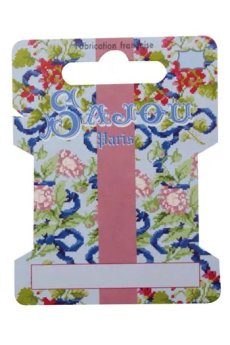 画像3: 「移動中」SAJOUリボン・糸巻き板6枚セット（刺繍風花柄） (3)