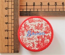画像3: 「移動中/F在庫」直径約4.5cmトワルドジュイ缶小物入れ（オフランド・ア・ラムール、赤） (3)