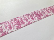 画像4: 「移動中」SAJOUリボン：20mm幅ミニtdjオフランド（ピンク） (4)