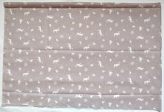 画像11: 「移動中」はぎれ80×50：トナカイとエーデルワイス（グレージュベース） (11)