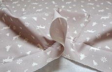 画像7: 「移動中」はぎれ80×50：トナカイとエーデルワイス（グレージュベース） (7)