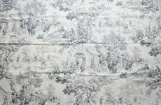 画像1: 「J即納」はぎれ70×50：STOF村人の踊り（黒） (1)